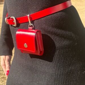 Chic Red Belt Bag for Women